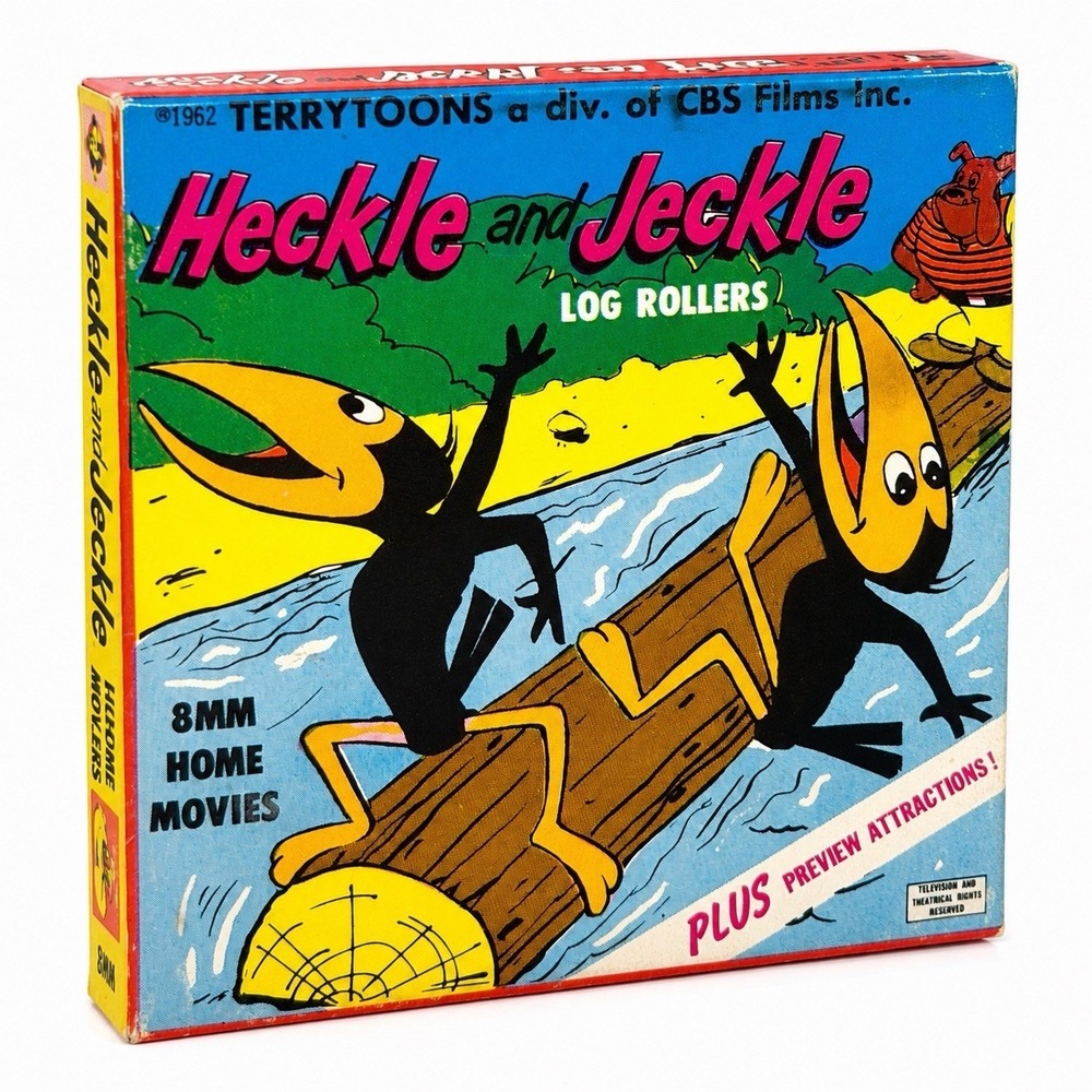 VTG 1962 Heckle & Jeckle Log Rollers 8mm Reel Home Movie Ken Films Complete Box